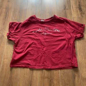 Red California Crop Top